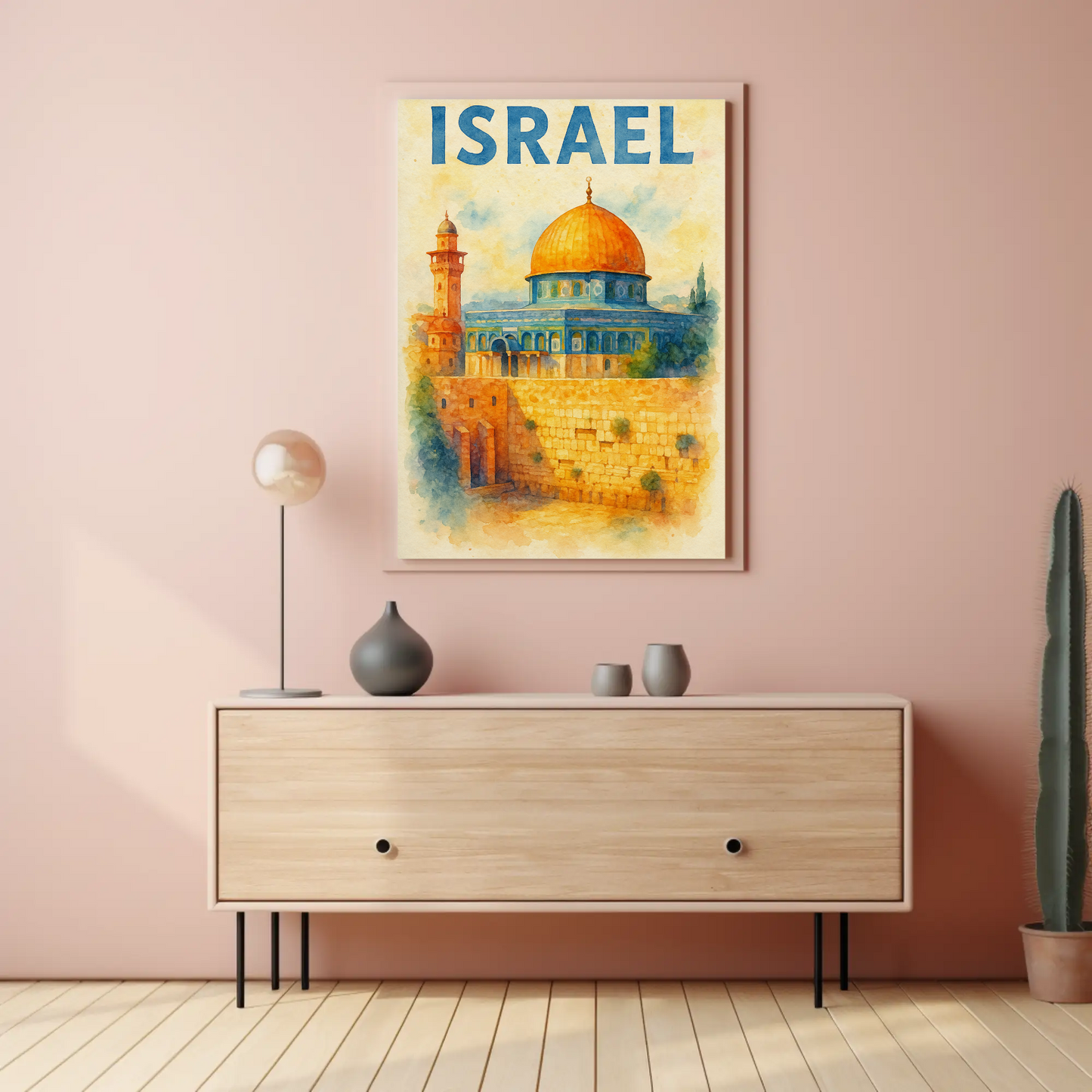 Israel Dome of the Rock Travel Poster