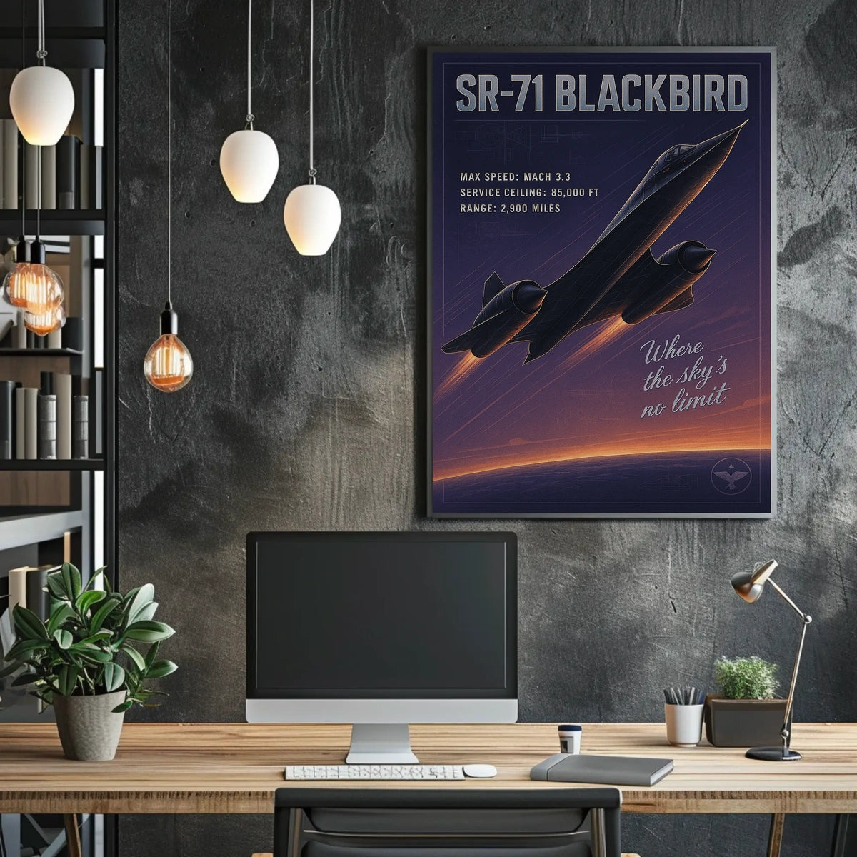 SR-71 Blackbird The Speed Icon Poster