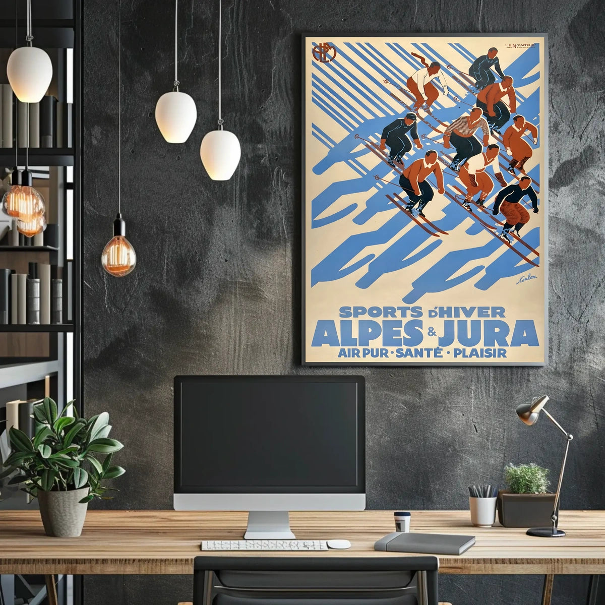 Winter Sports In Alpes Jura Poster