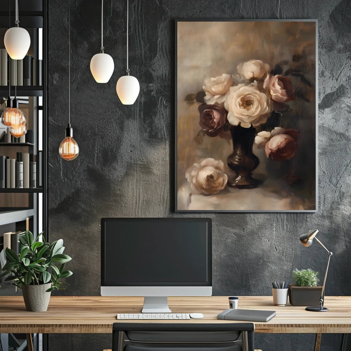 Elegant Floral Still Life Poster