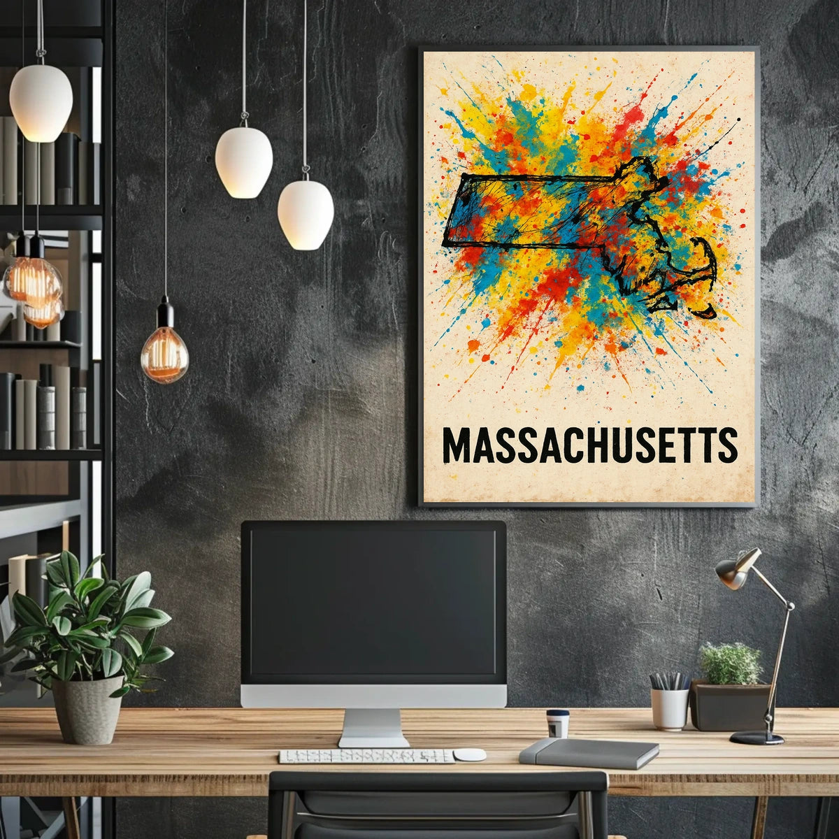 Vibrant Massachusetts Poster