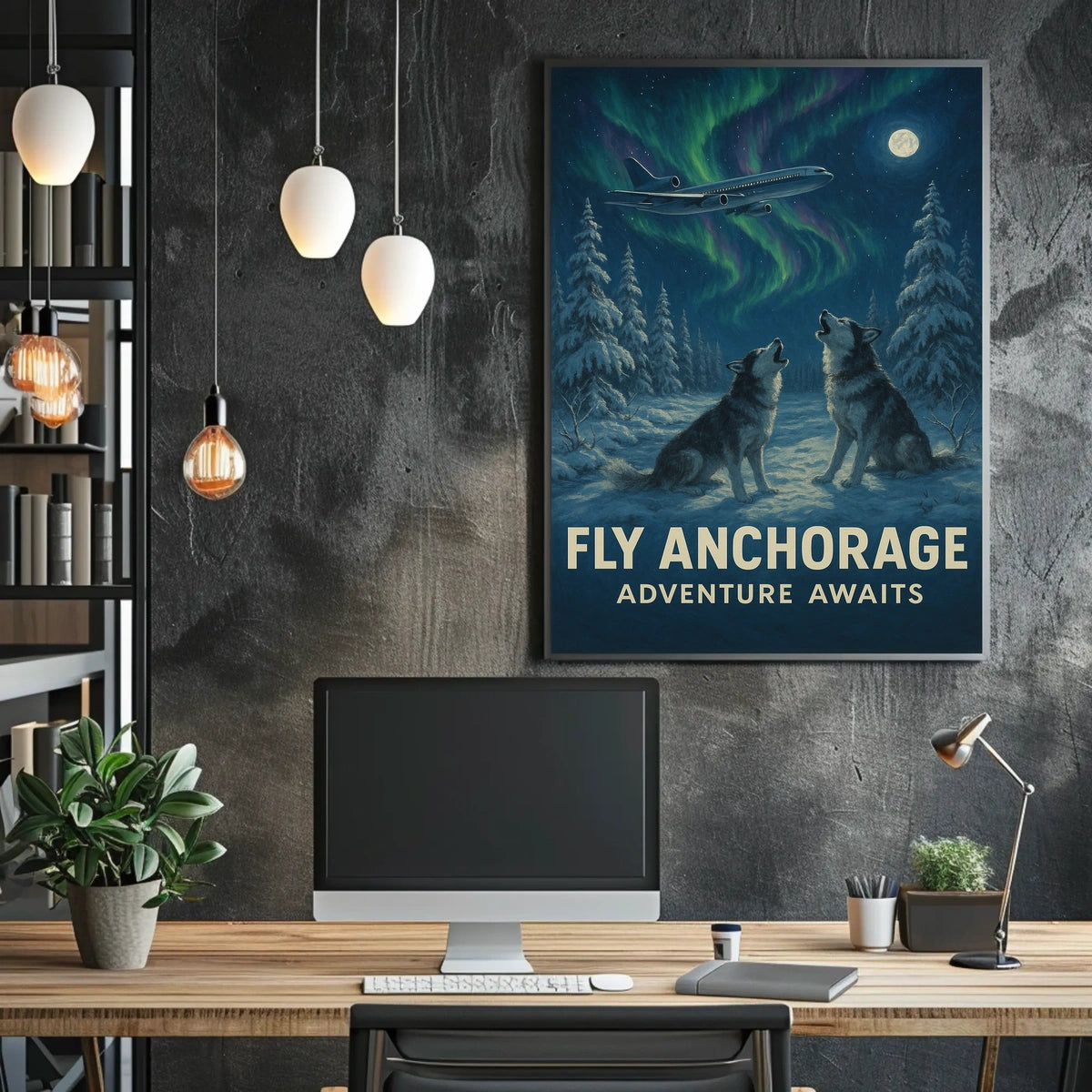 Fly Anchorage Adventure Awaits Poster