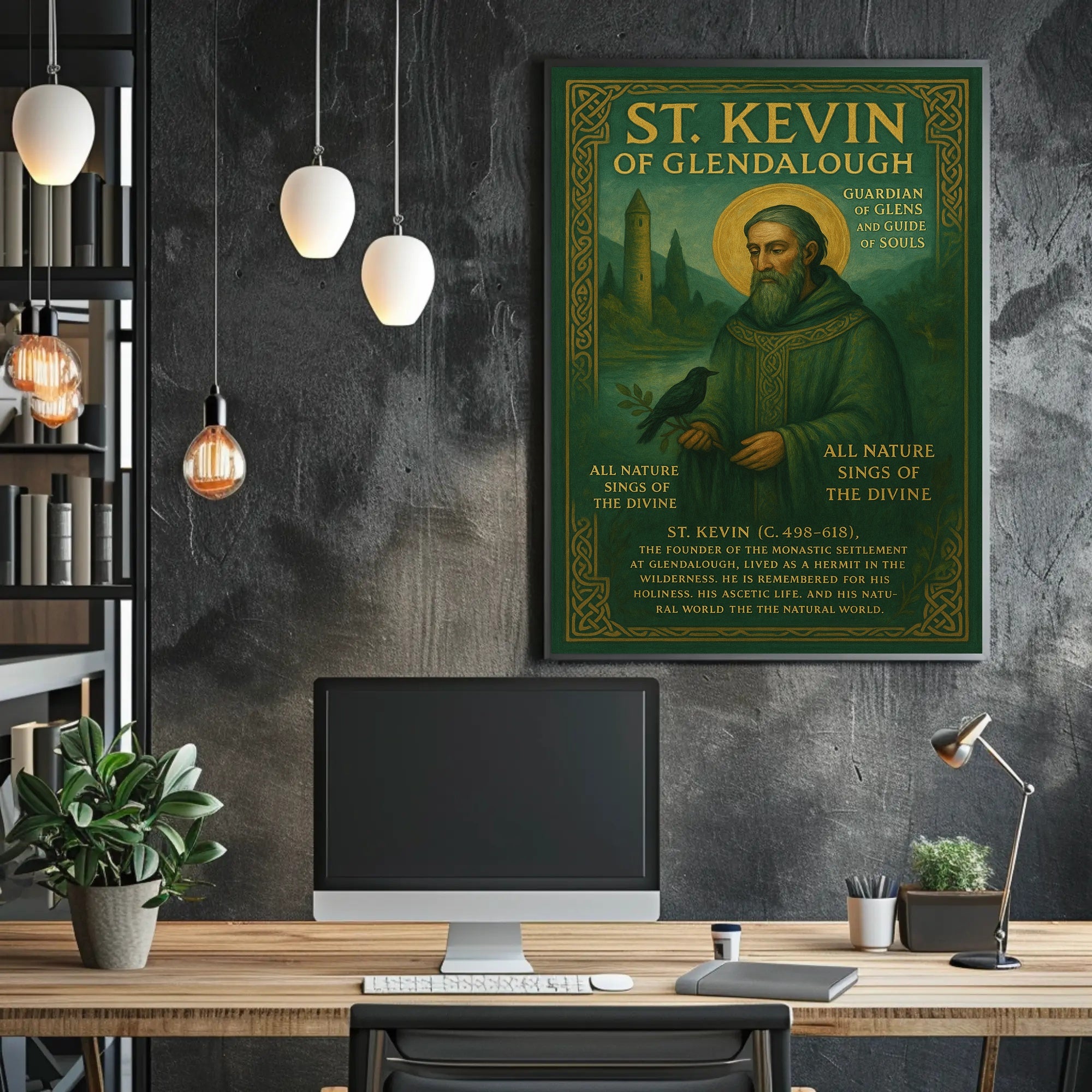 St. Kevin of Glendalough Poster PosterGoat