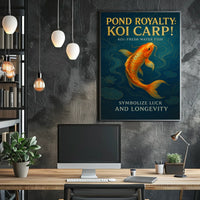 Pond Royalty Koi Carp Poster