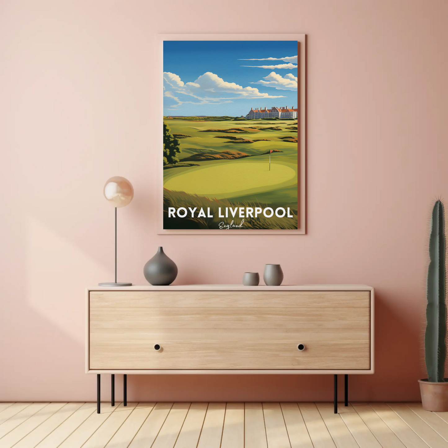 Royal Liverpool Golf Course Travel Poster
