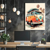 Vintage Road Trip Vibes Poster