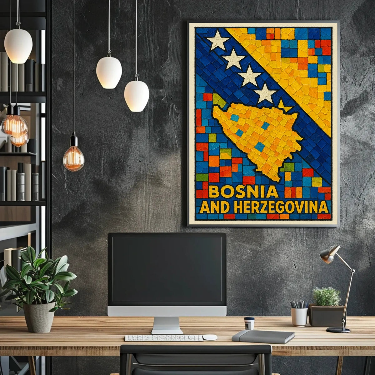 Bosnia And Herzegovina Mosaic Poster