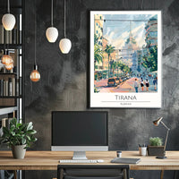 Vibrant Streets of Tirana Poster PosterGoat