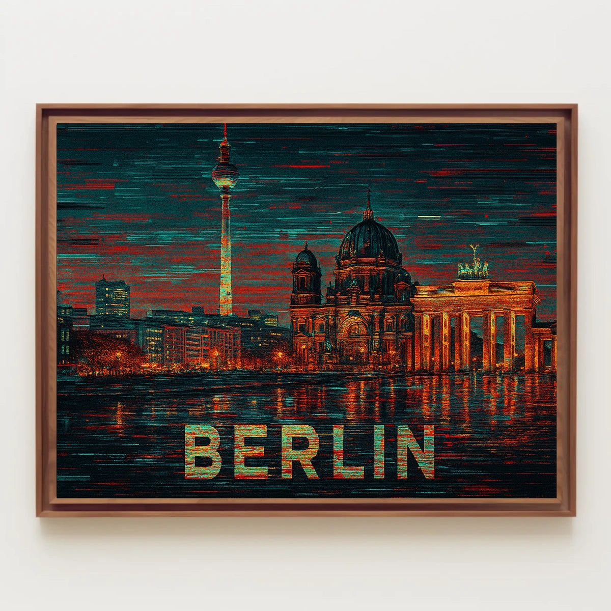 Berlin Skyline Art Poster