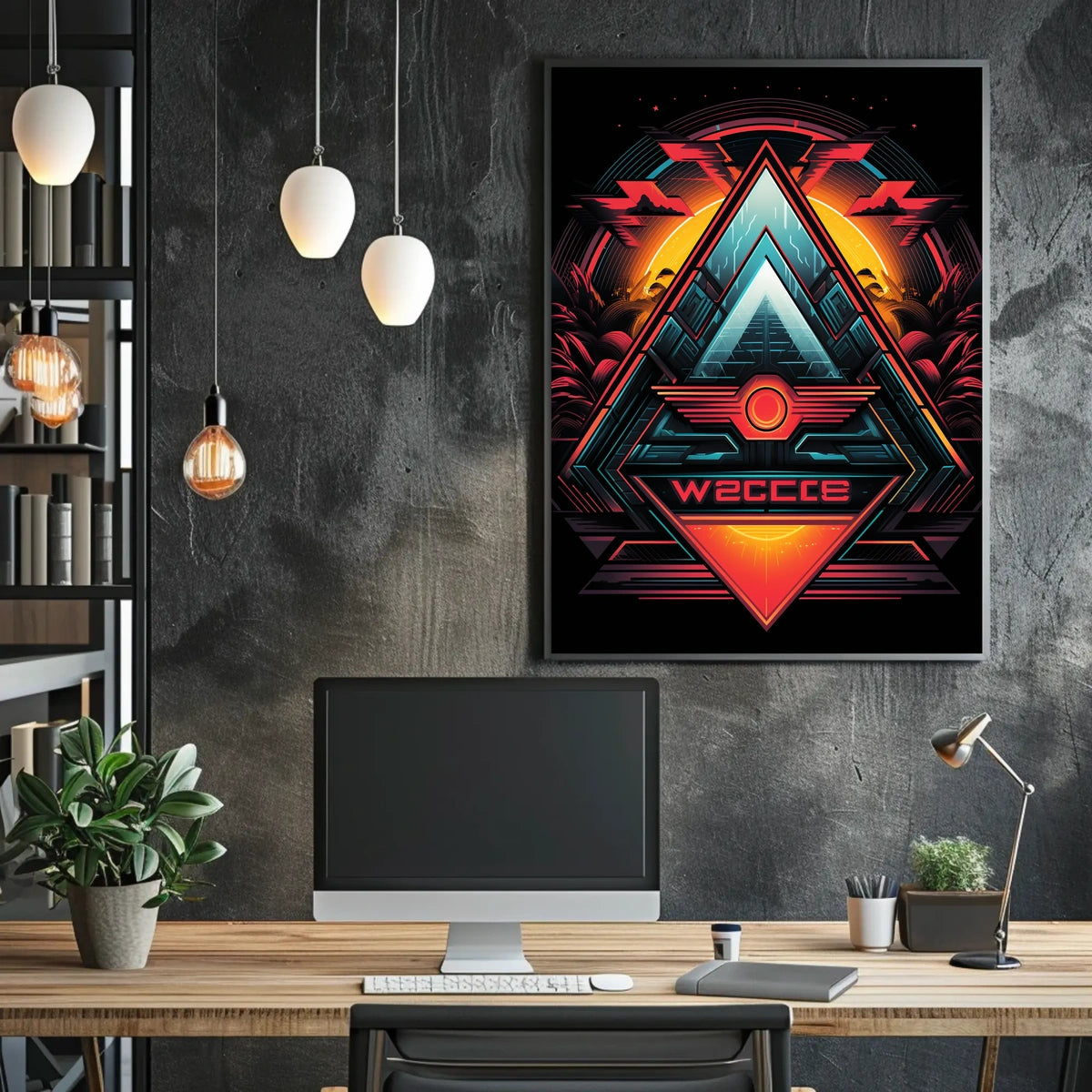 Geometric Sunrise Poster