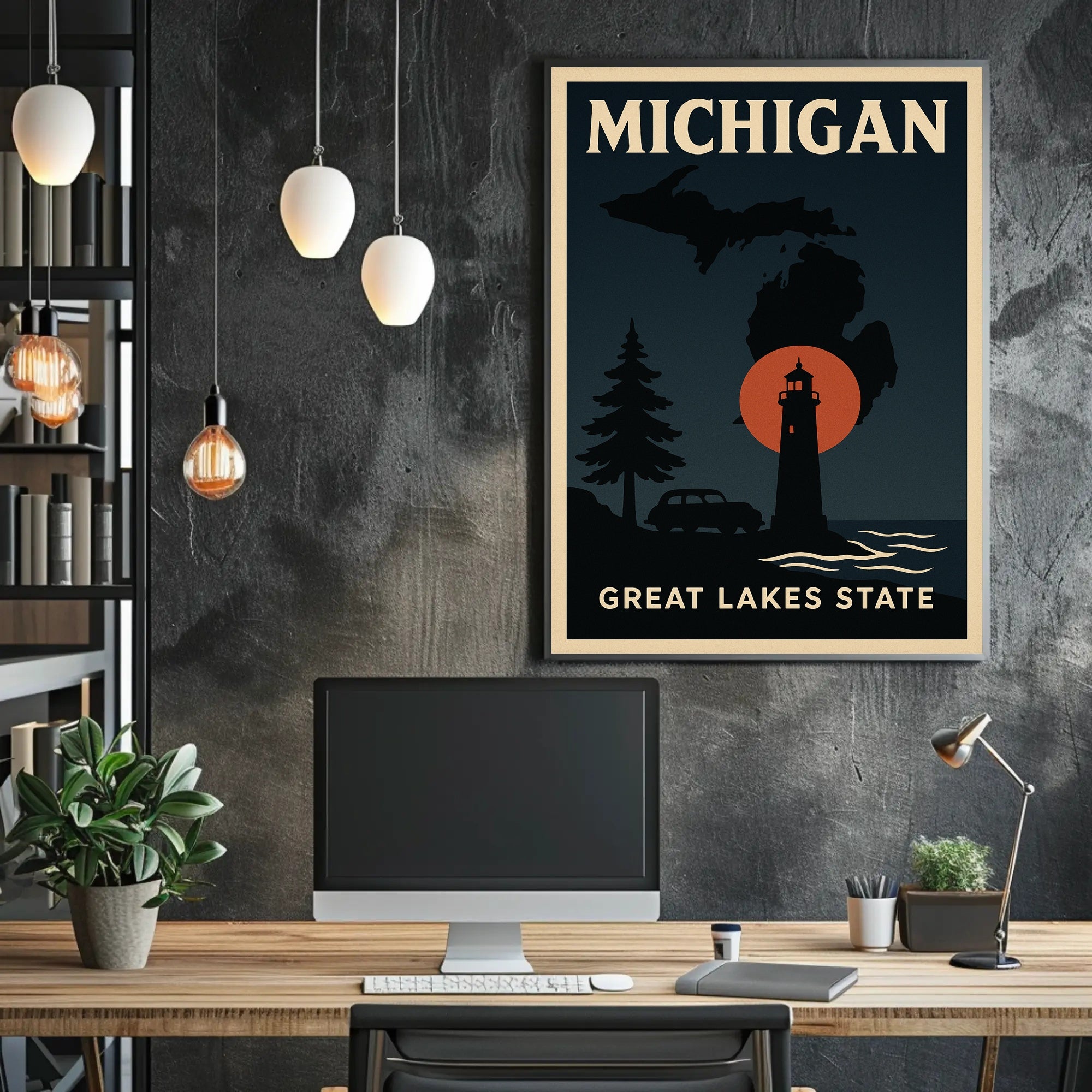 Michigan Great Lakes State Poster PosterGoat