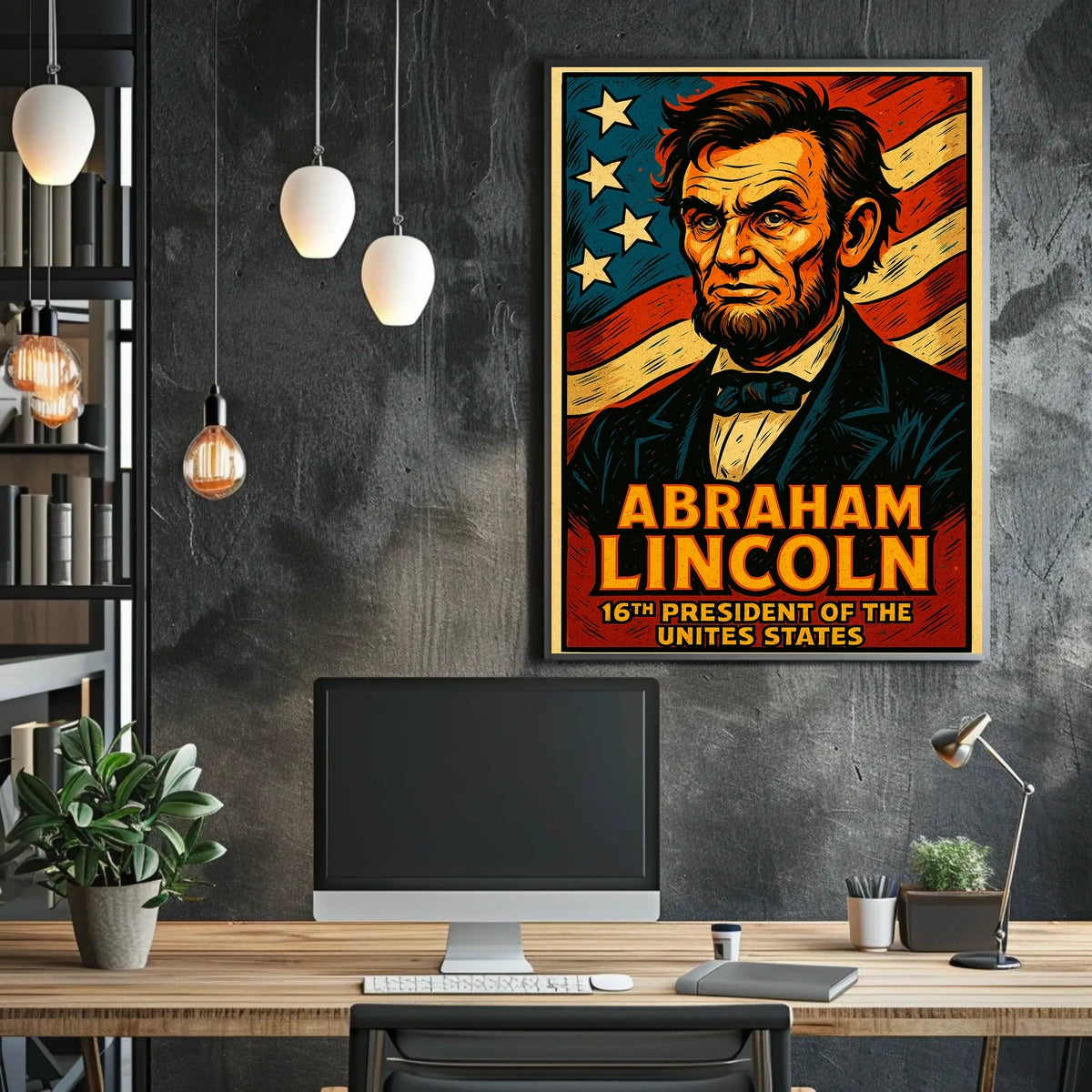 Abraham Lincoln 16th President Poster Wall Art Decor