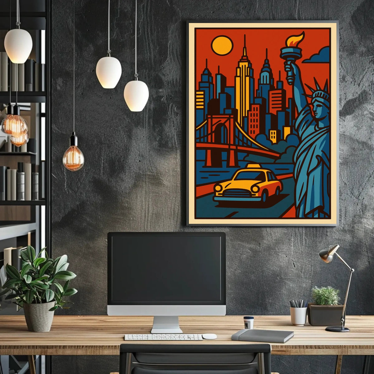 New York City Urban Icons Deluxe Poster Pop Art Wall Art