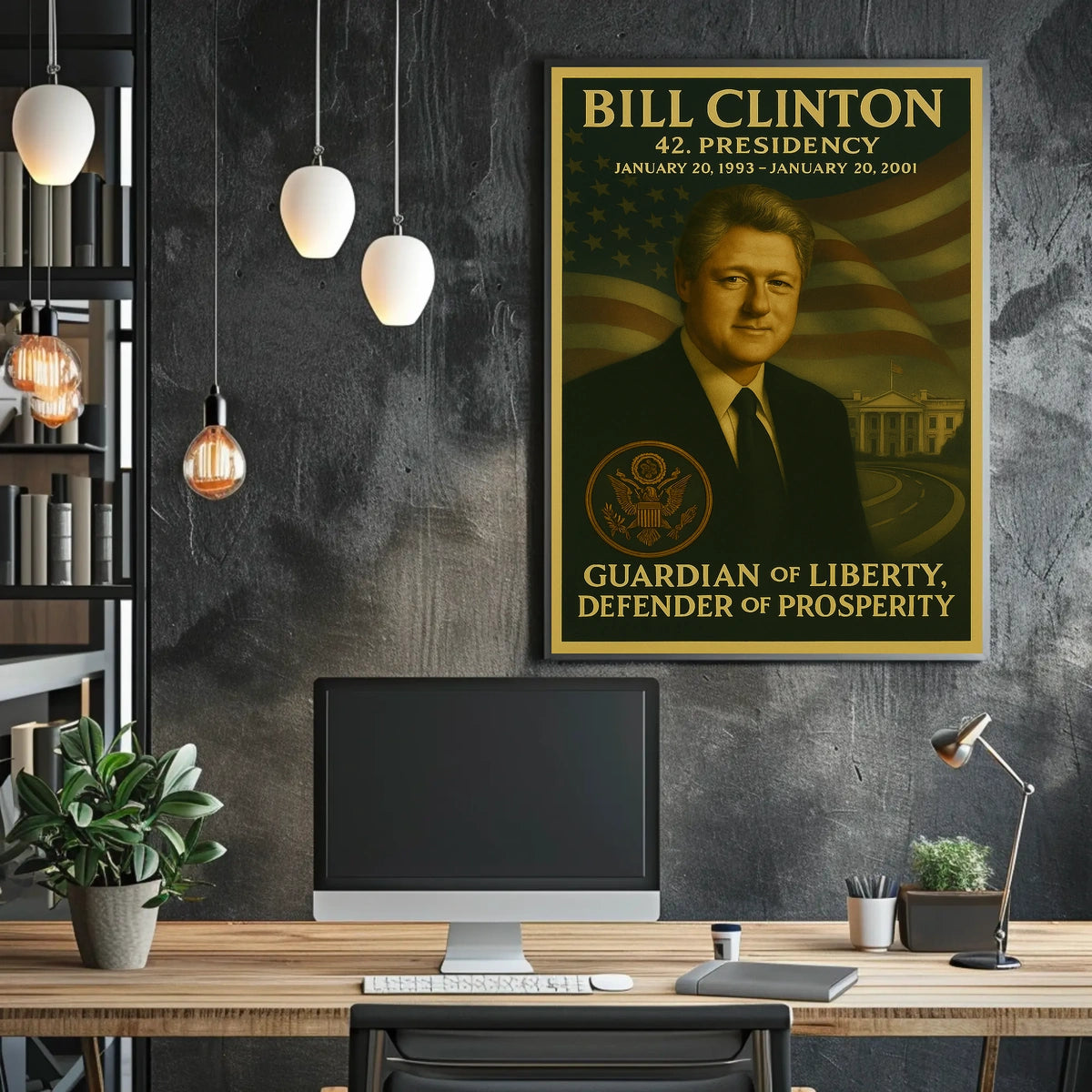 President Bill Clinton Commemorative Historical or Presidential Poster