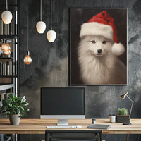 Festive Arctic Fox Poster
