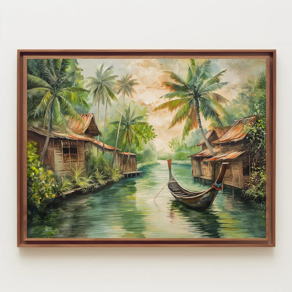 Tropical Tranquility: Southeast Asian Waterway Poster