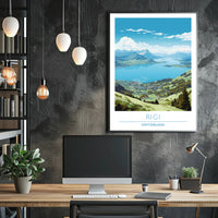 Majestic Swiss Alps Scenic Rigi Travel Poster