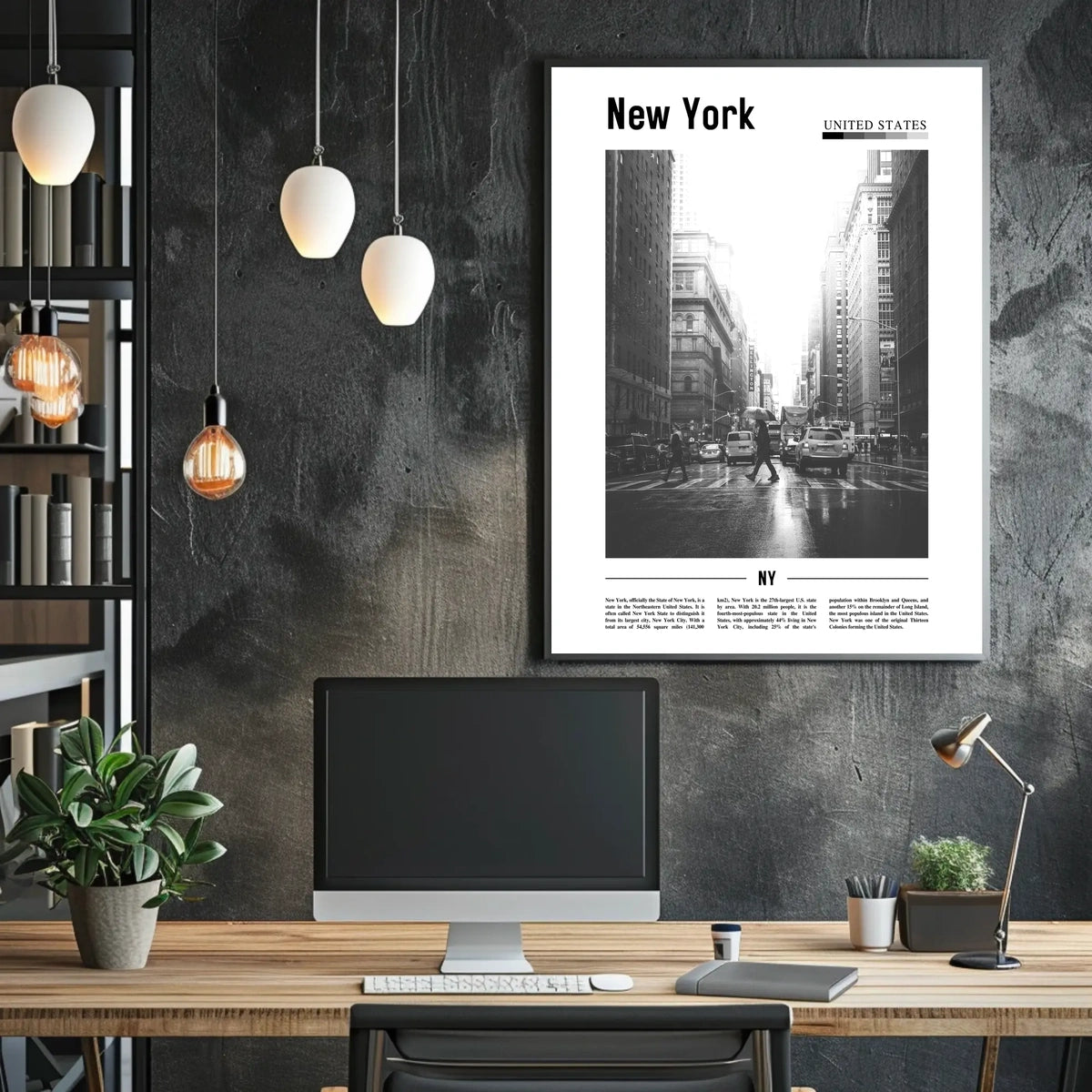 New York City Urban Architecture Poster Modern Wall Art