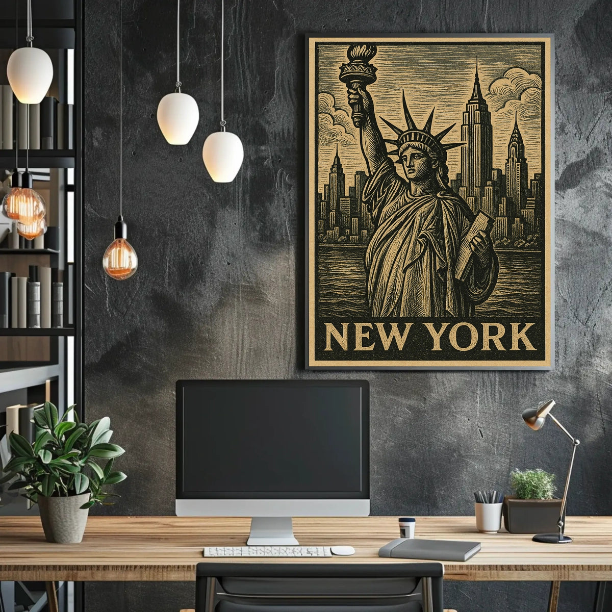 New York Iconic Skyline Poster