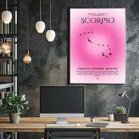 Scorpio Zodiac Mystical Minimalist Art Space or Astronomy Poster PosterGoat