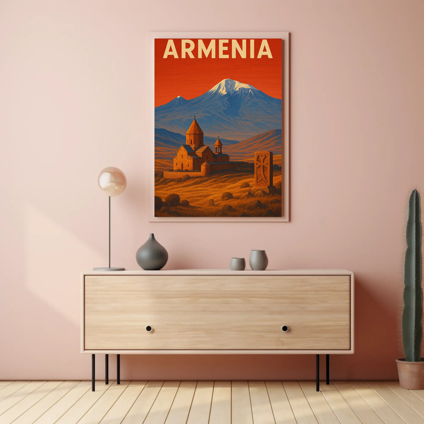 Armenia's Enchanting Heritage Vintage Travel Poster