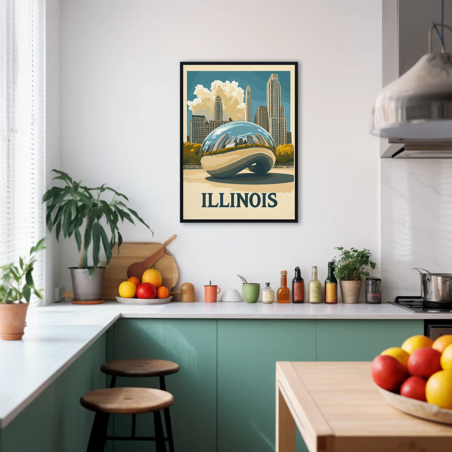 Illinois Vintage Poster