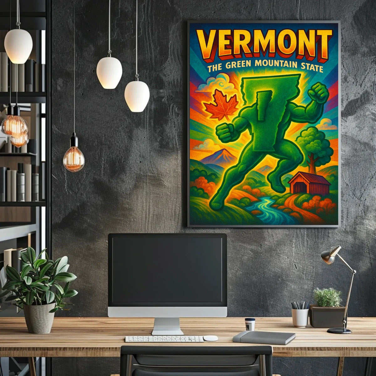 Vermont The Green Mountain State Poster