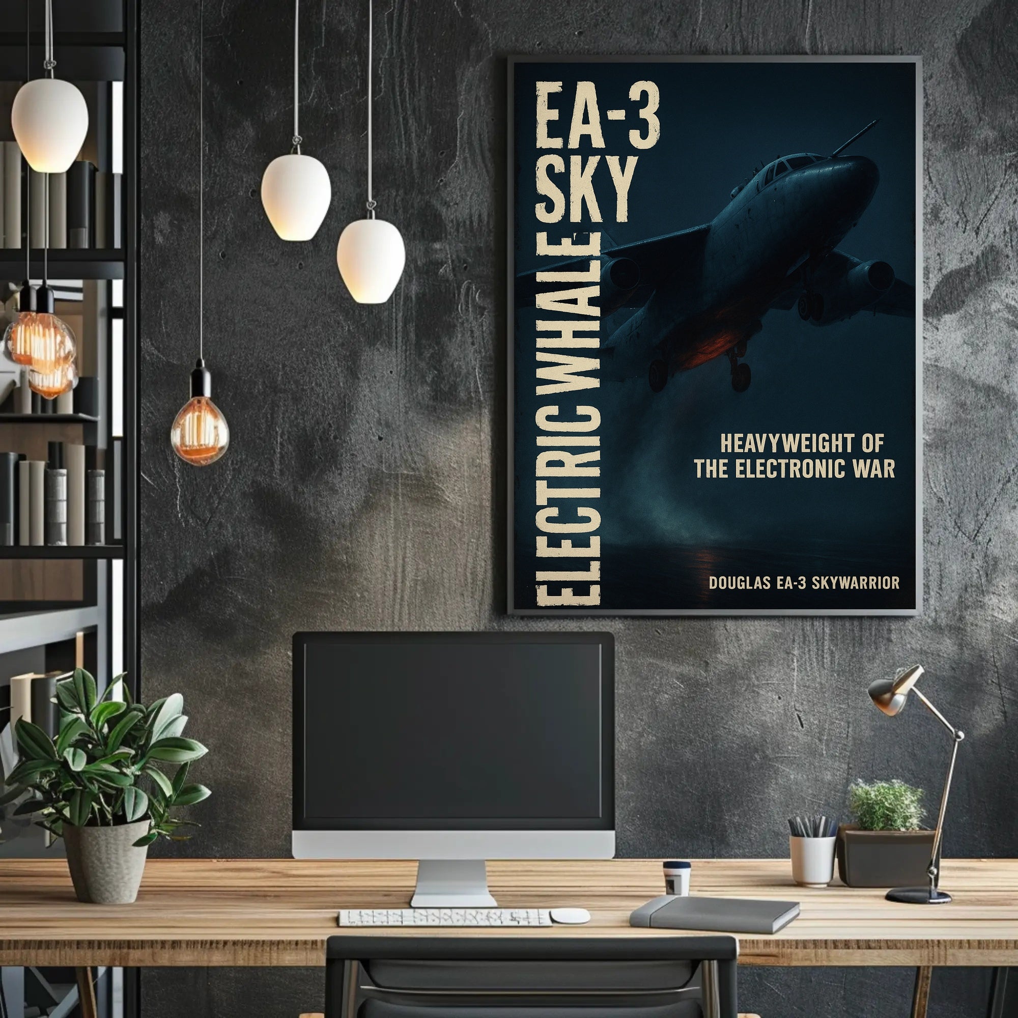 Douglas EA-3 Skywarrior Aircraft Military Recruitment Poster