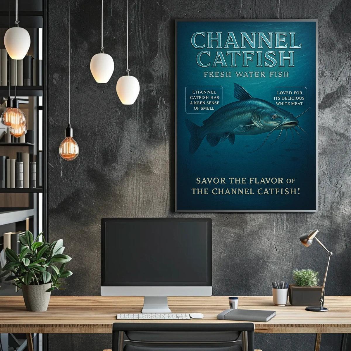 Channel Catfish Fresh Water Delight Poster