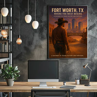 Fort Worth, TX Where the West Begins Poster