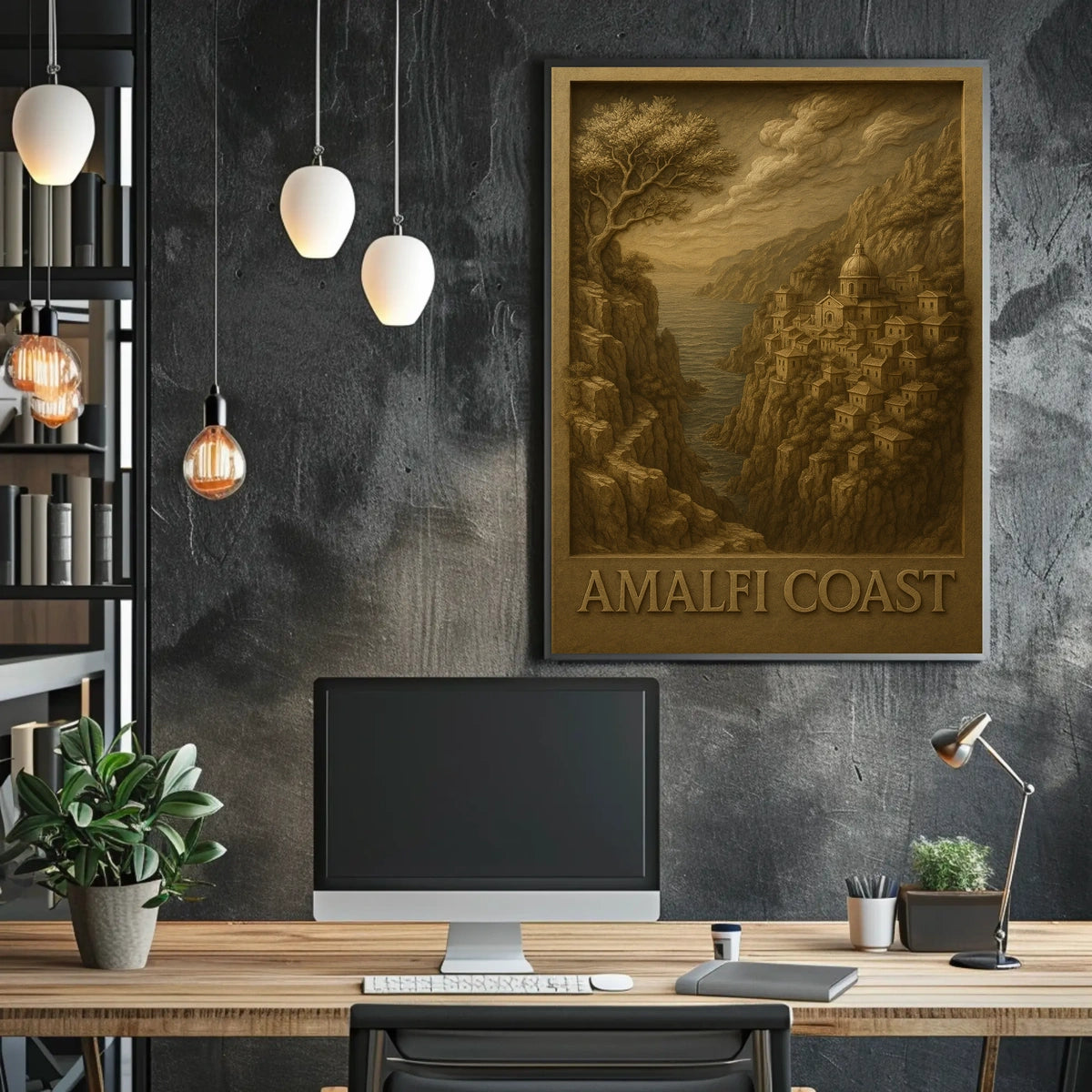 Amalfi Coast Poster Coastal Wall Art For Home Decor