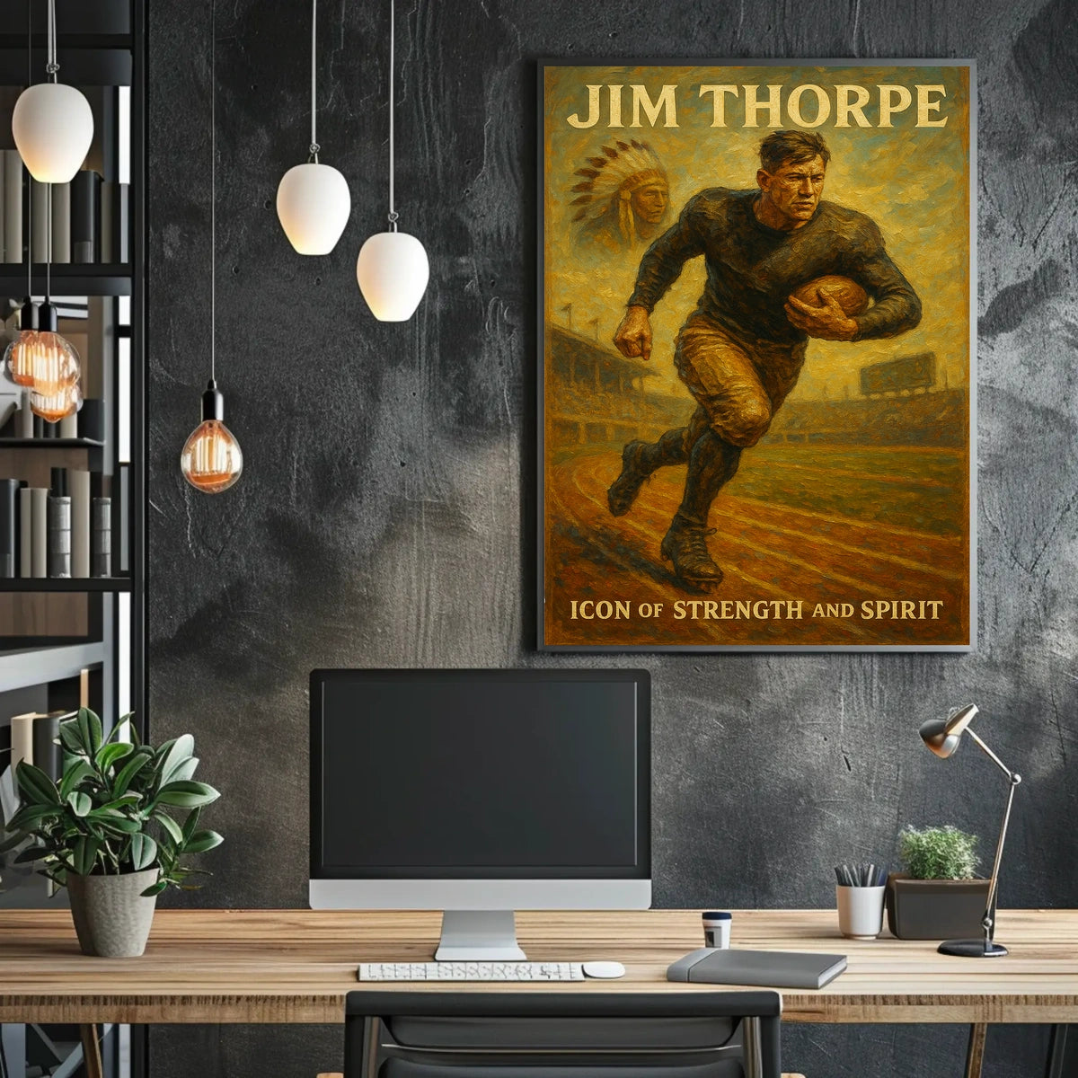 Jim Thorpe Celebrating a Legendary Athlete Poster