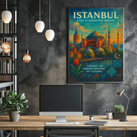 Istanbul City of Dreams Poster Wall Art for Home Decor
