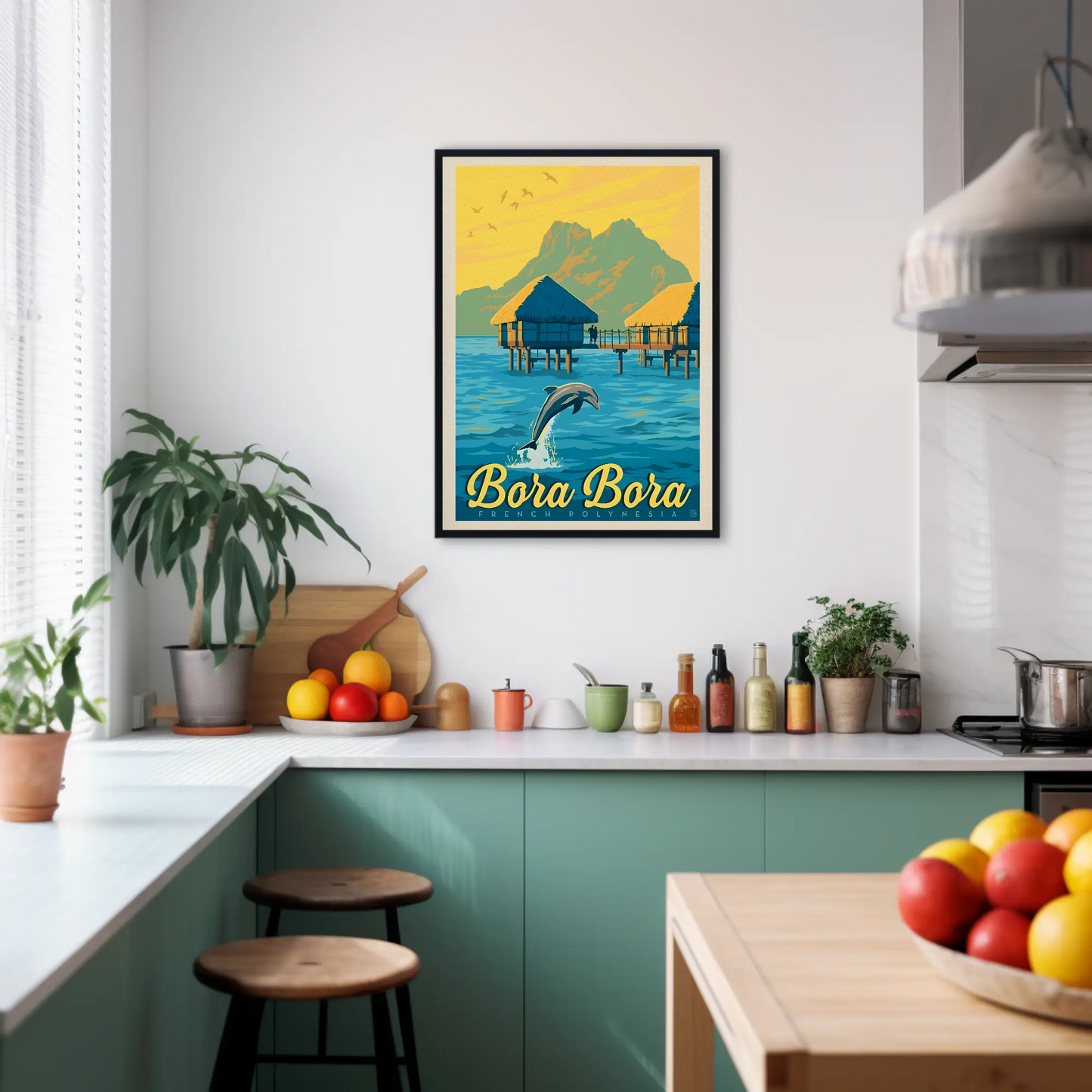 Vintage Poster Bora Bora French Polynesia
