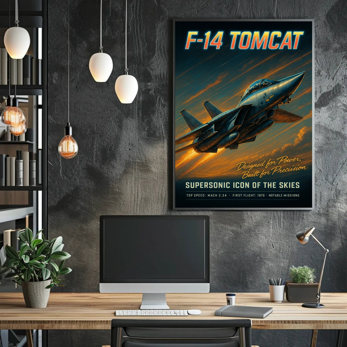 F-14 Tomcat Supersonic Icon Poster