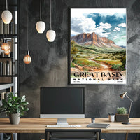Great Basin Watercolor Wall Art Poster