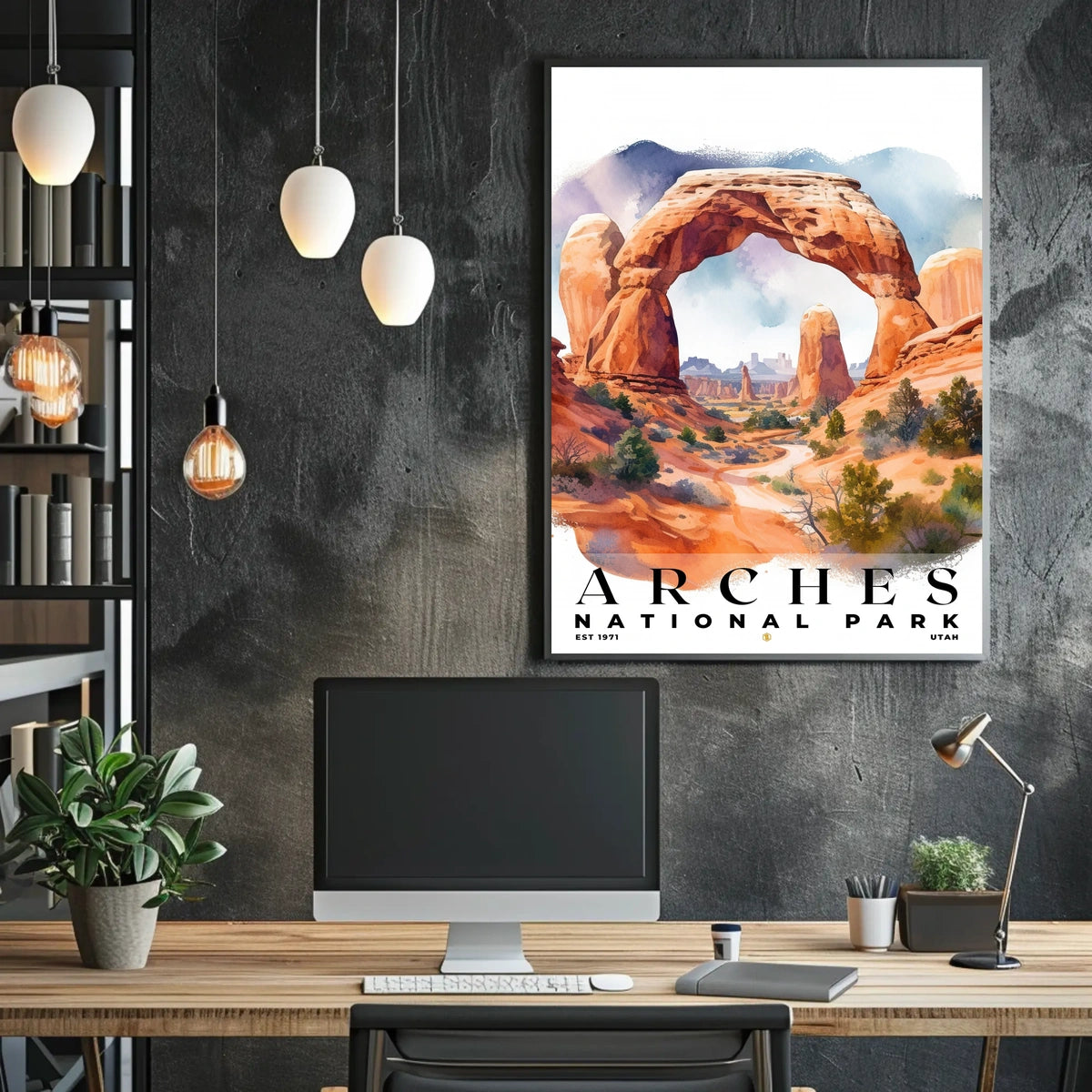 Arches Watercolor Wall Art Poster