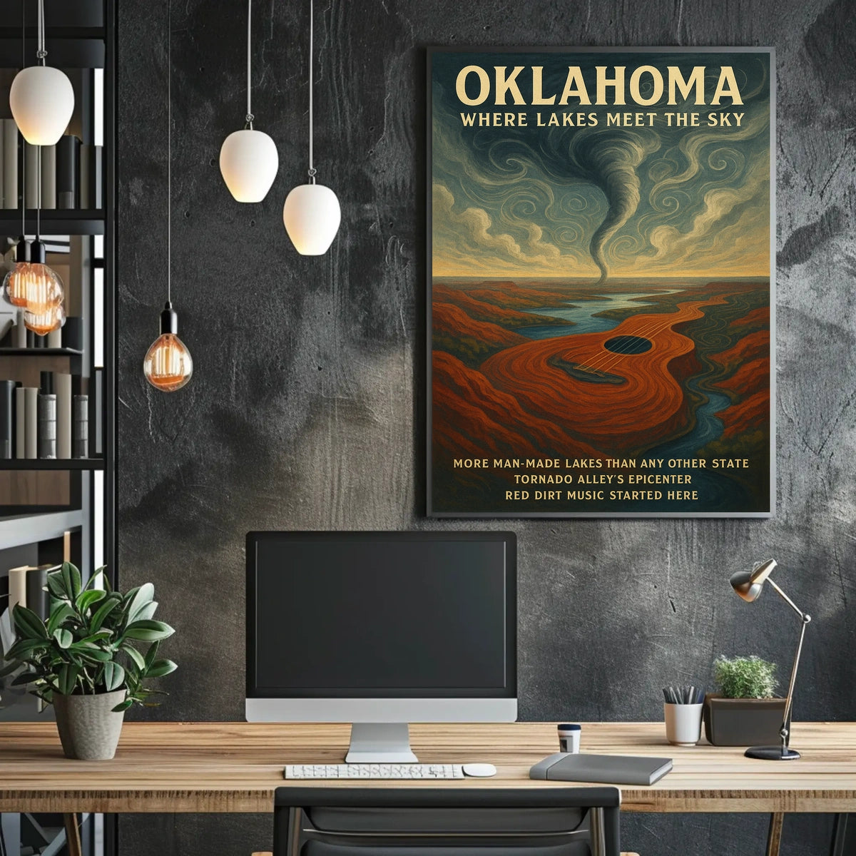Oklahoma Where Lakes Meet The Sky Poster