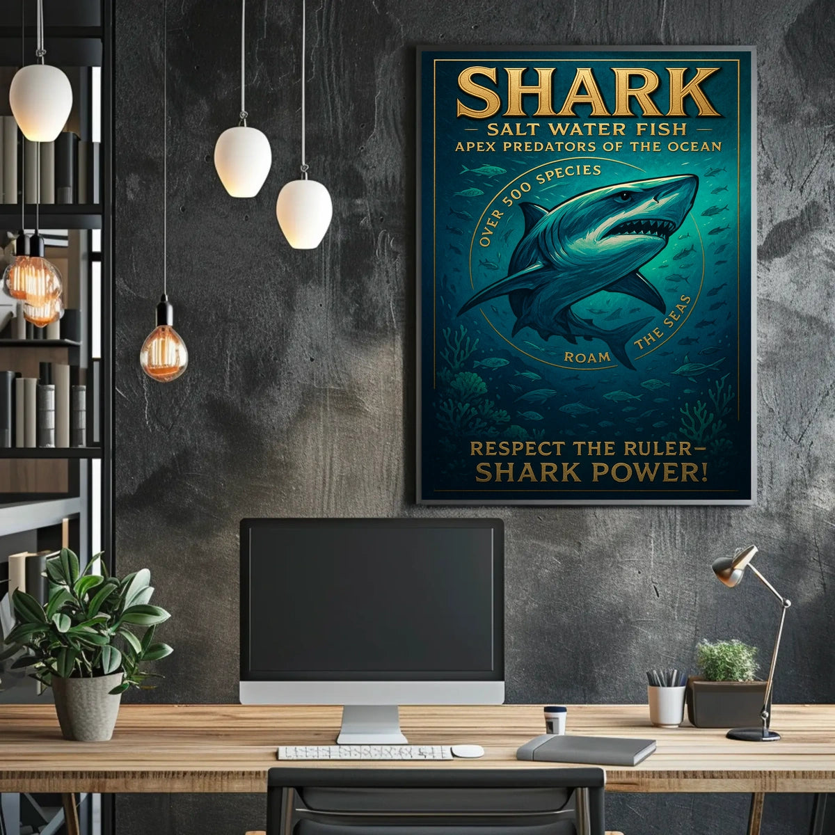 Shark Power Apex Predators of the Ocean Poster