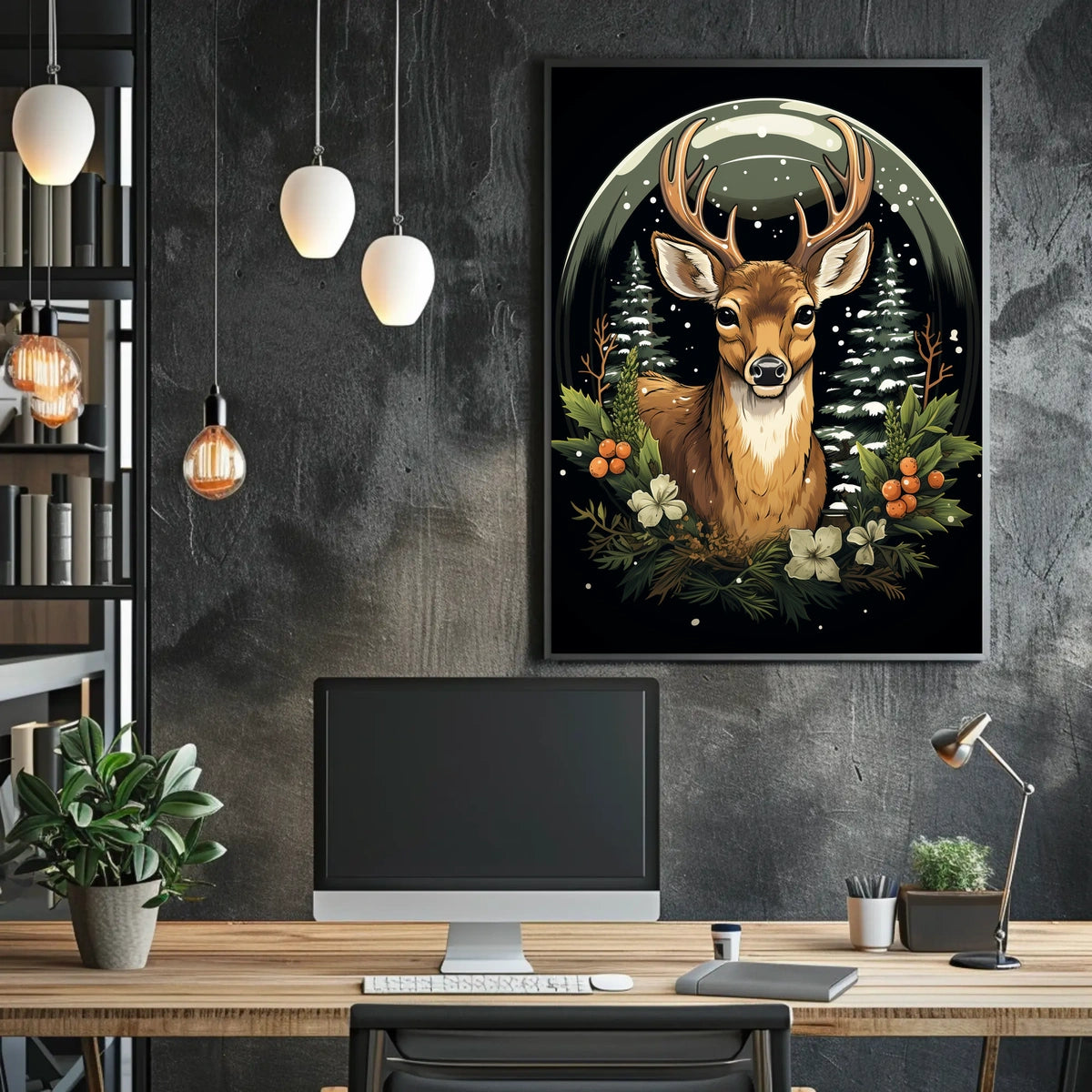 Winter Woodland Majesty Poster