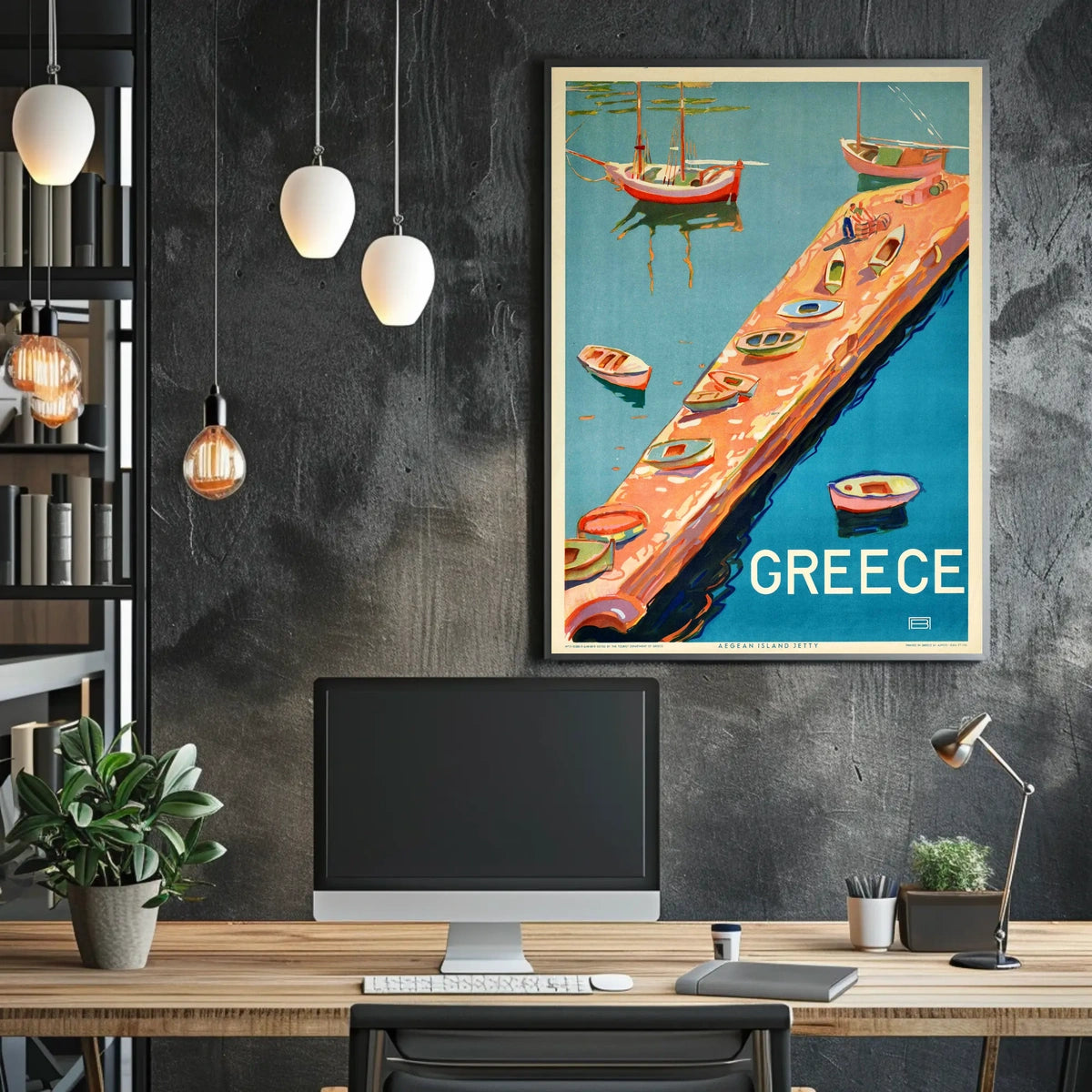 Greece Aegean Island Jetty Poster