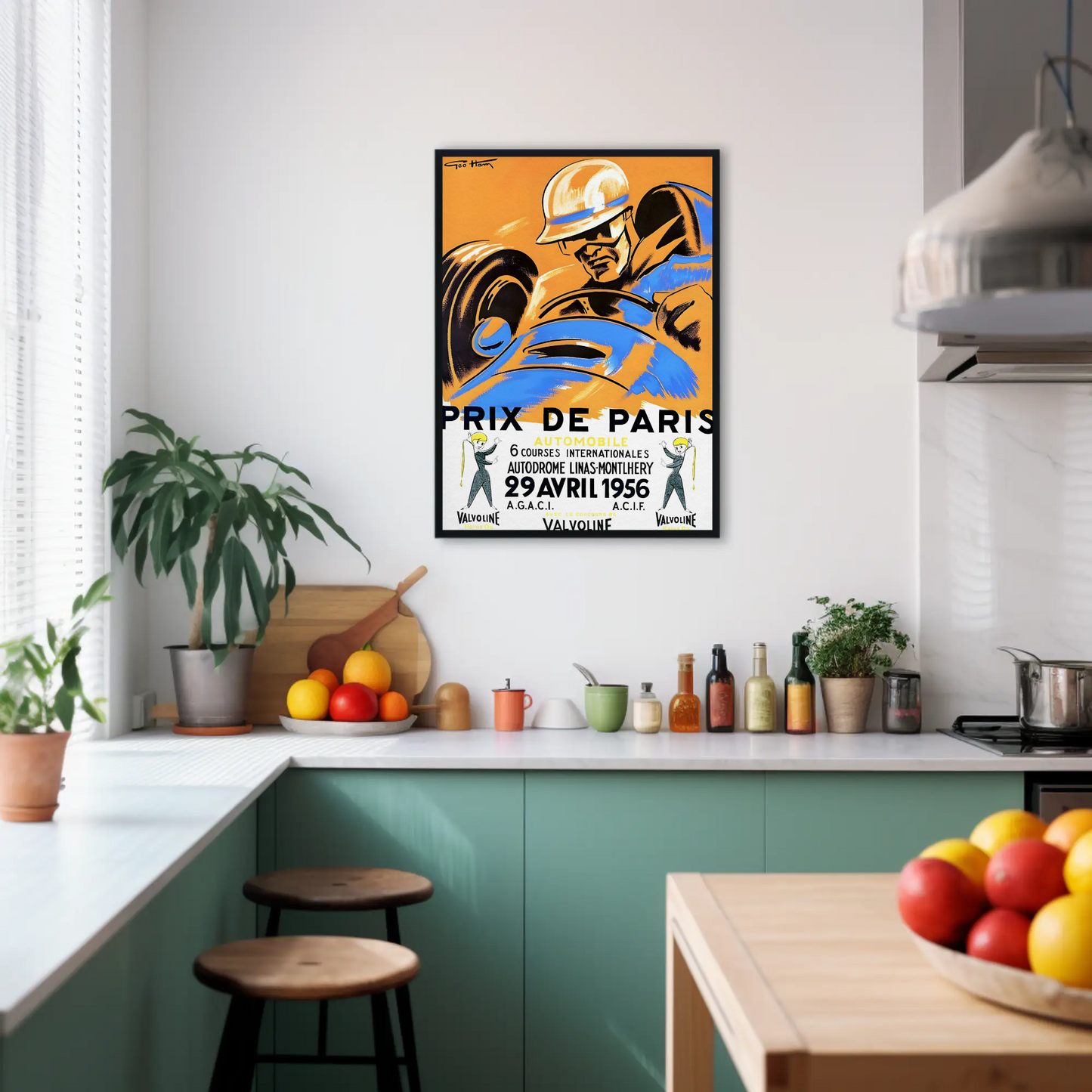 Prix de Paris – 1956 Valvoline Race Poster