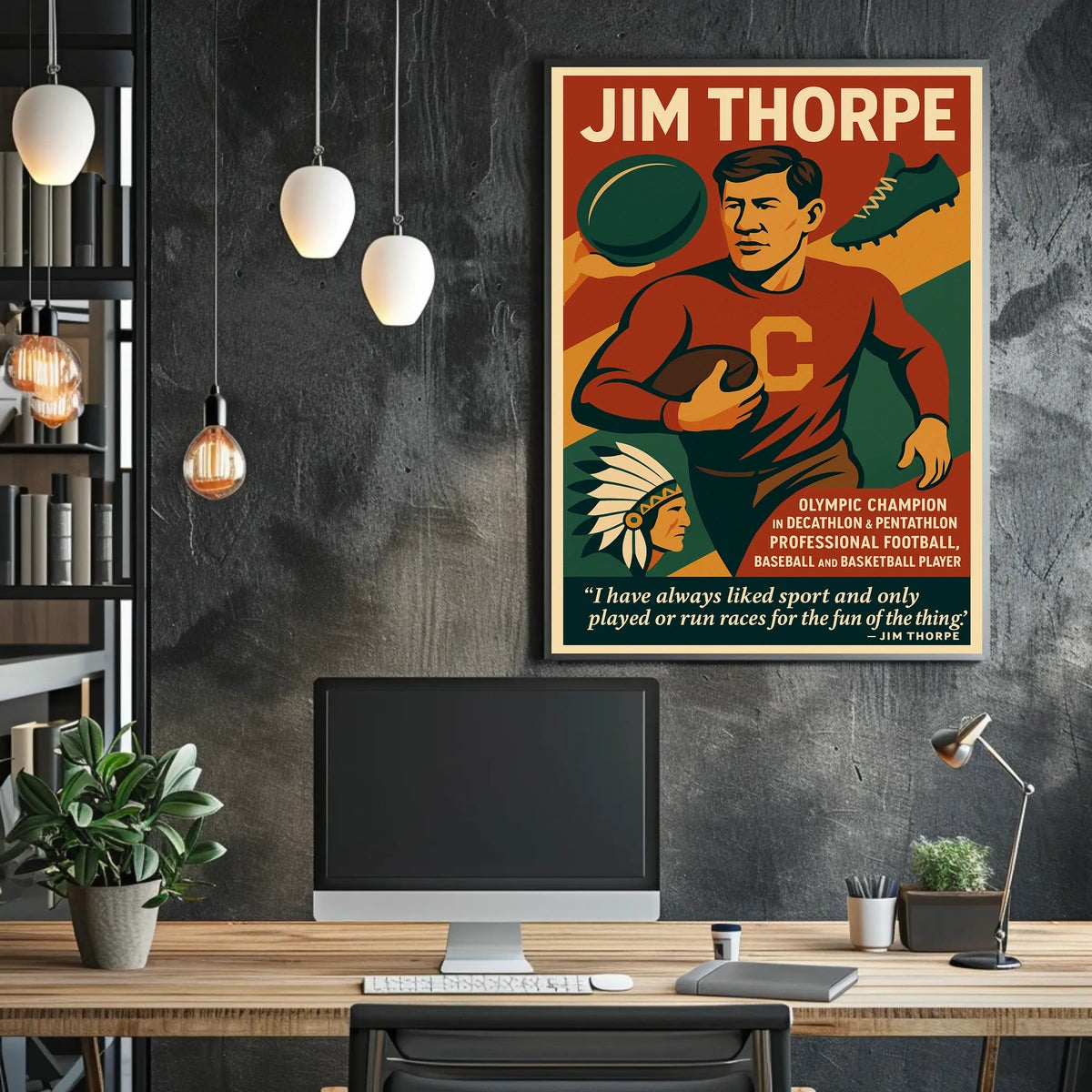 Celebrating Jim Thorpe A Multifaceted Sports Legend Poster