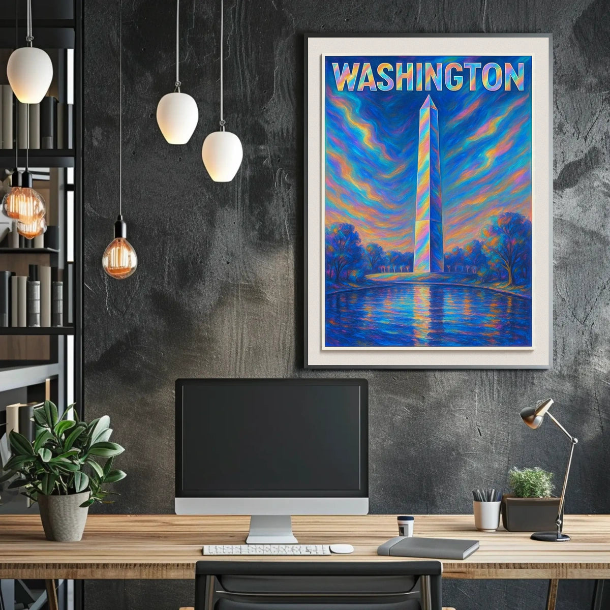 Washington Monument A Vibrant Tribute Poster