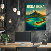 Breathtaking Bora Bora Paradise Vintage Travel Poster PosterGoat