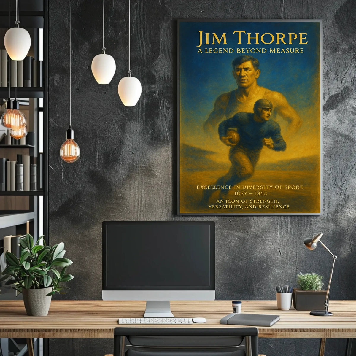 Jim Thorpe Iconic Sports Legend Poster