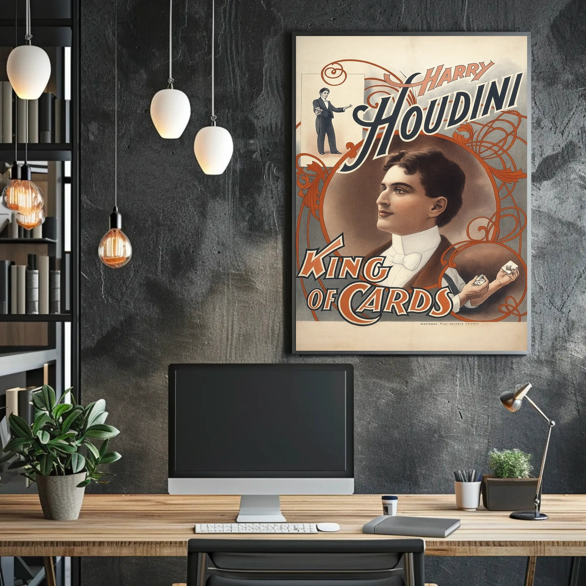Harry Houdini King Of Cards Poster
