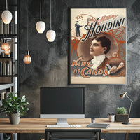 Harry Houdini King Of Cards Poster
