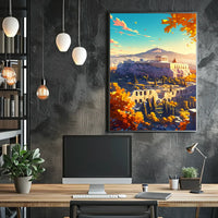 Ancient Greece Acropolis Poster: Timeless Autumn Beauty