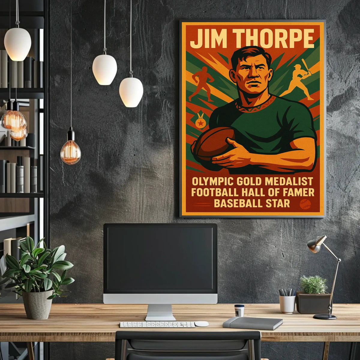 Celebrating Jim Thorpe Legendary Athlete Jim Thorpe Poster